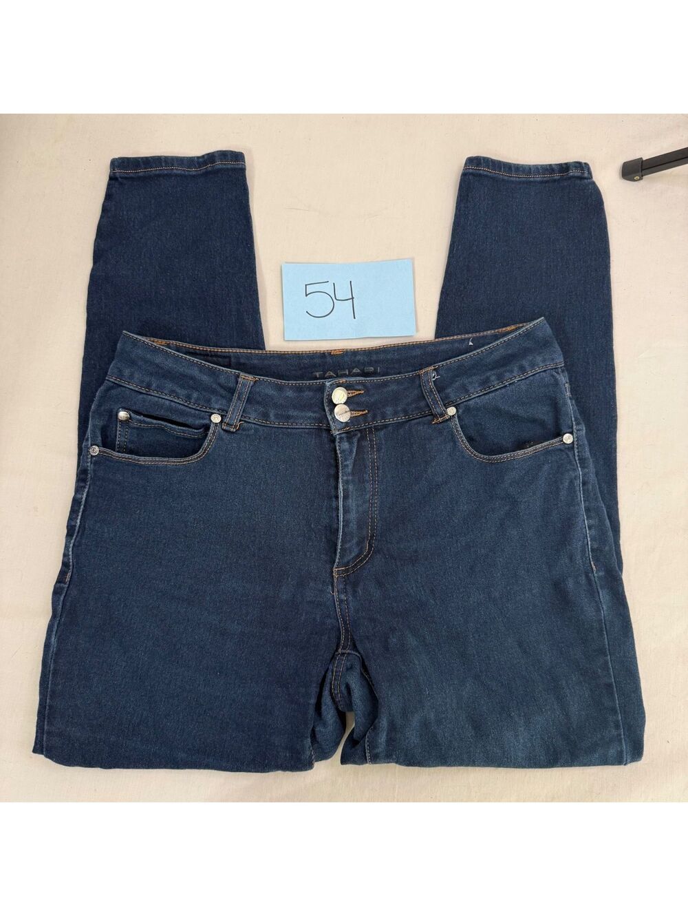 Tahari Women's Dark Blue Denim Skinny Jeans Size 12